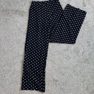 Polka dot wide leg slacks